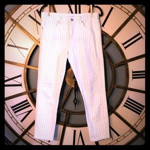 NWT Loft Slim Pocket Striped Skinny Crop Jeans